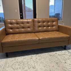 Faux Leather Couch