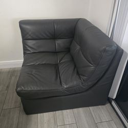 Corner sofa made of pure leather