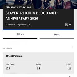 Slayer Tickets