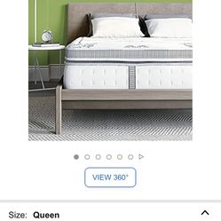 Queen mattress 14 inches new in box, factory sealed. Deliver and frames available.
