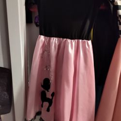 Black And Pink Poodle Skirt/Dress