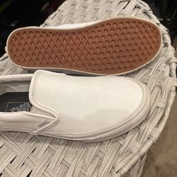 All White Leather Vans Used