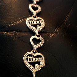 Tri Colored Gold Plated Mom Bracelet