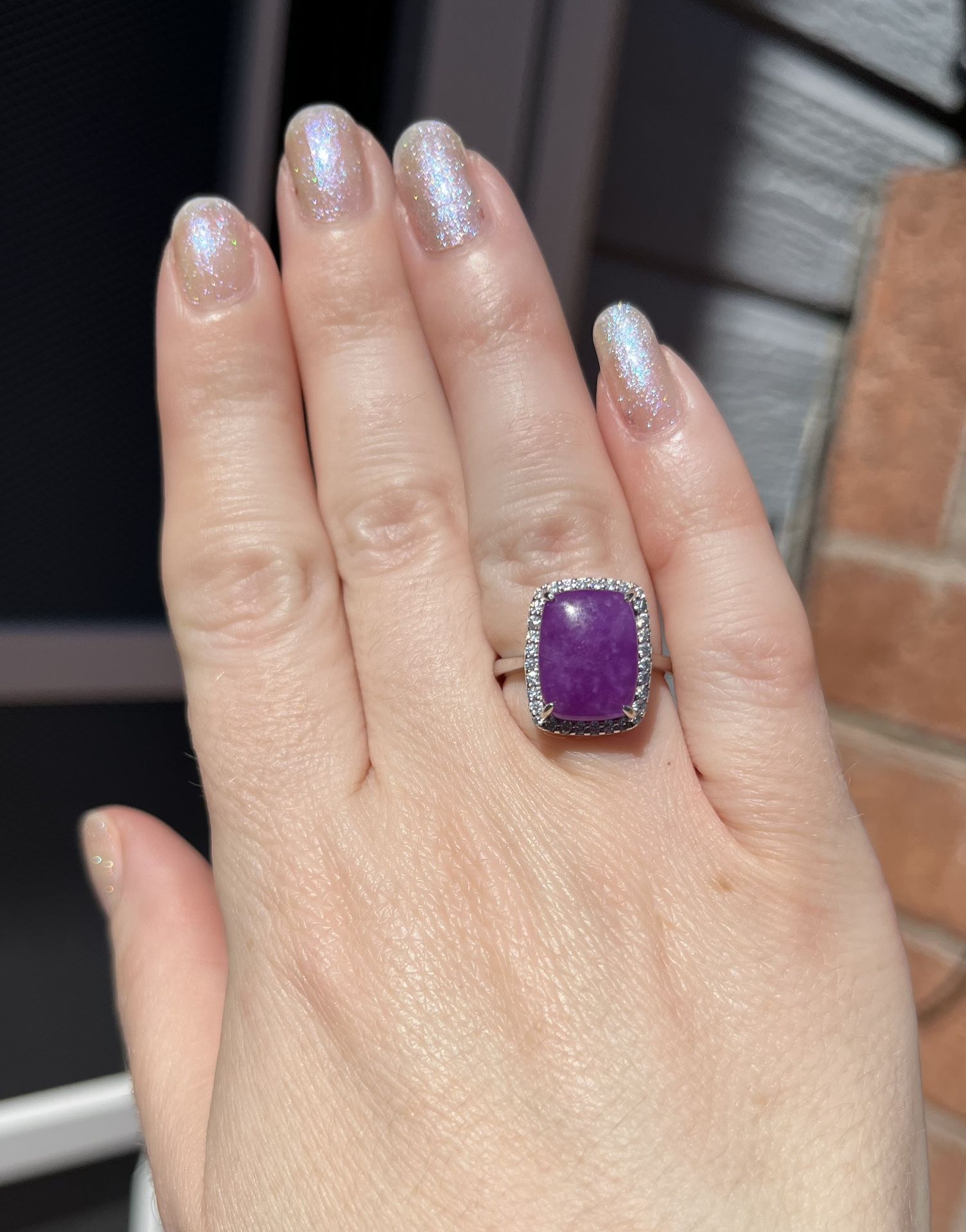 Purple Jade Ring