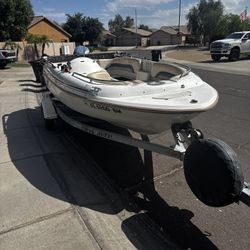 17ft Hurricane Deck Boat - 7 passenger w/ trailer