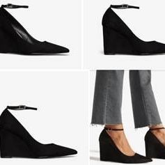 Size 8 Ankle Strap Wedge Pumps