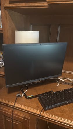 Dark Gray Desktop Monitor with Built-In Webcam