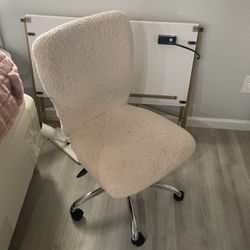 Desk Beige Teddy Chair Comfortable 