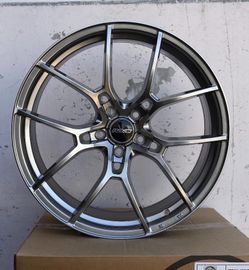 18 Inch RAYS G025 Style Wheels Hyper Black Squared Set 18x8 +35 5x114.3 / 5x112 / 5x120