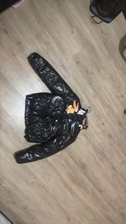 Black Glossy Big Kids Puffer Jacket