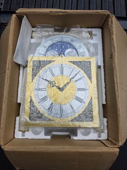 New Vintage West Germany Grandfather Clock Moon Phase Dial / Clock Face
