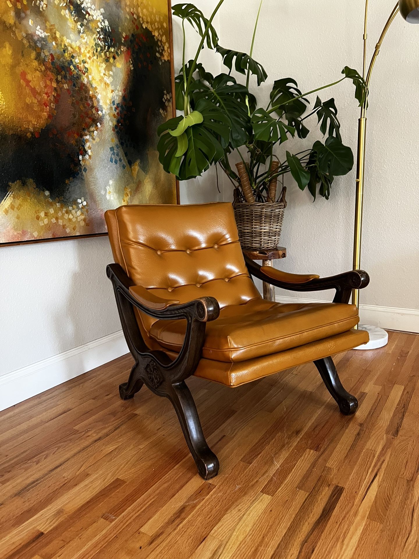Vintage 70s Swoop Leather Chair