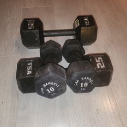 25 & 10 Ib Dumbbells 