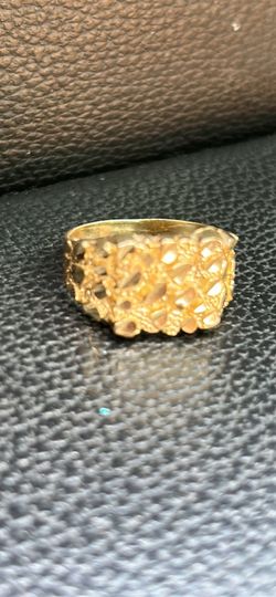 Golden nugget ring for men