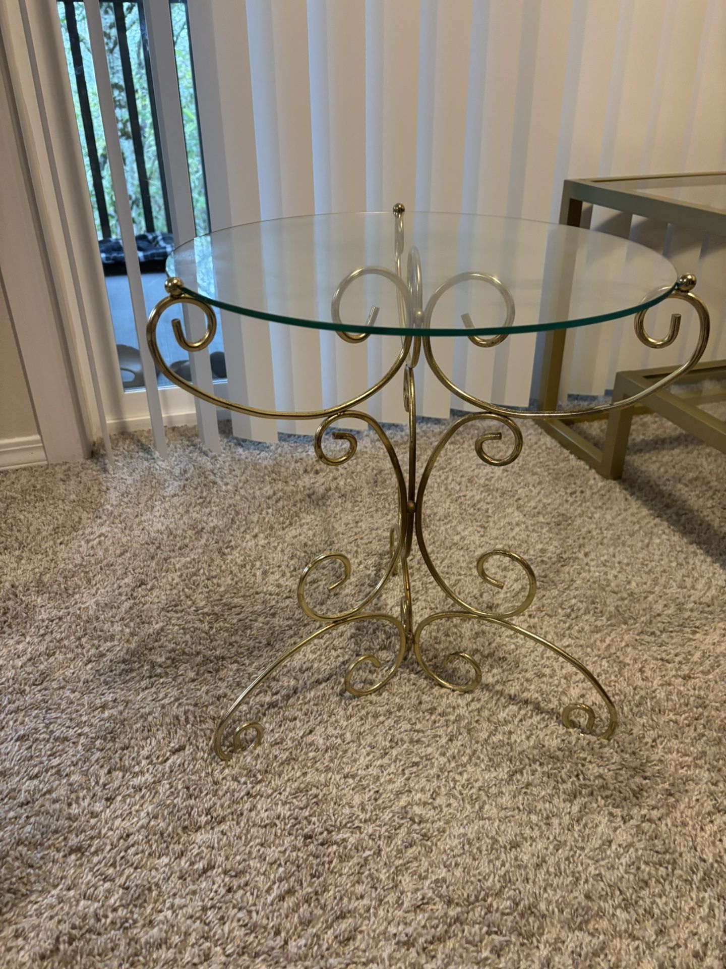 Glass End Table
