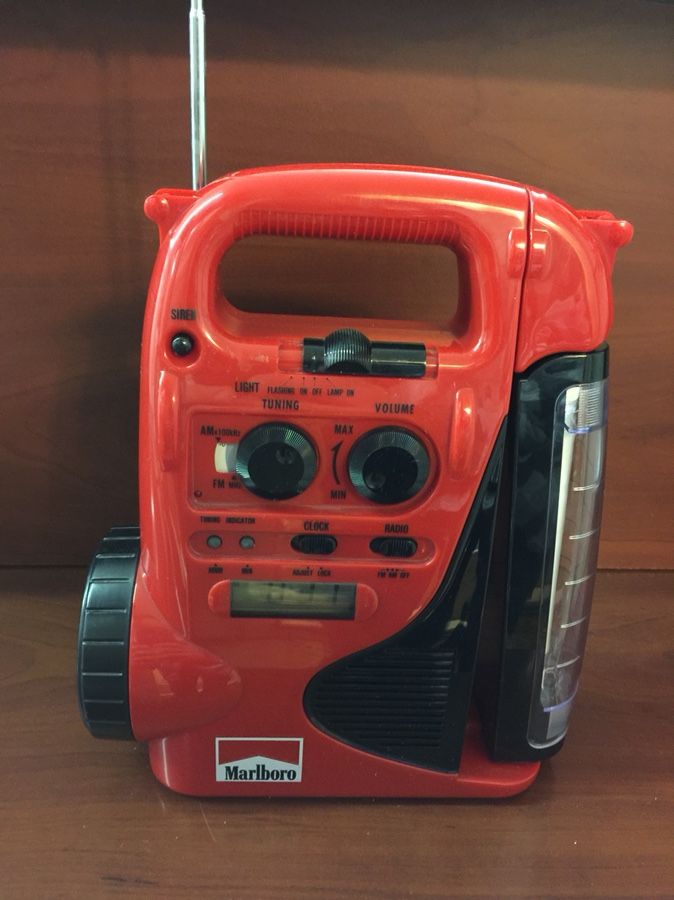 Marlboro Vintage Radio, Clock, Siren, flash light, flour light, flasher, etc....