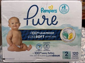 Pampers Pure Diapers Size 2, (120 Count) OBO