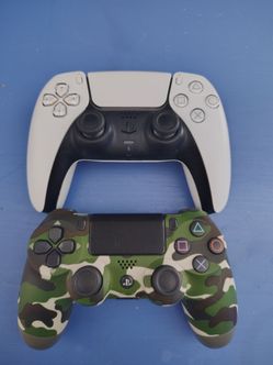 Broken PS5 controller and PS4 controller as scrap for sale