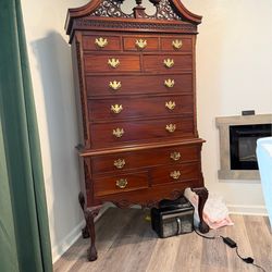 Solid Cherry Wood Highboy