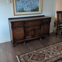 Tudor Style Oak Buffet 