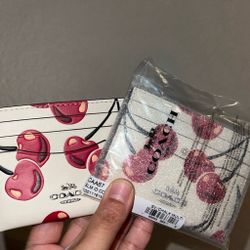 Coach Cherry Slim ID Card Case