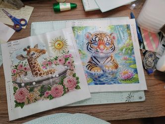 Completed Partial Diamond Art For Kids