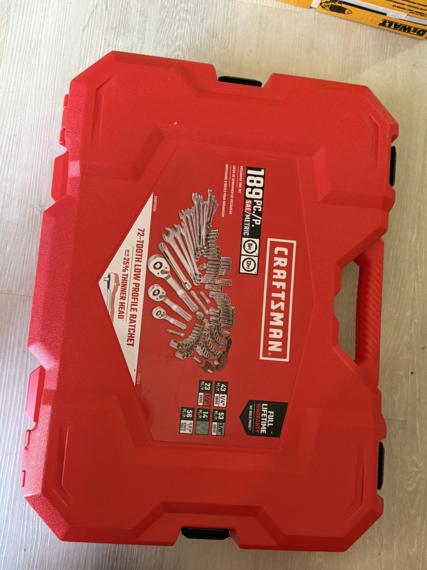 Craftman 189 Pieces Mechanic Tool Set Metric And Standard