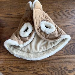 American Kennel Club Dog Jacket Tan W/ Faux Fur Trim Sz M