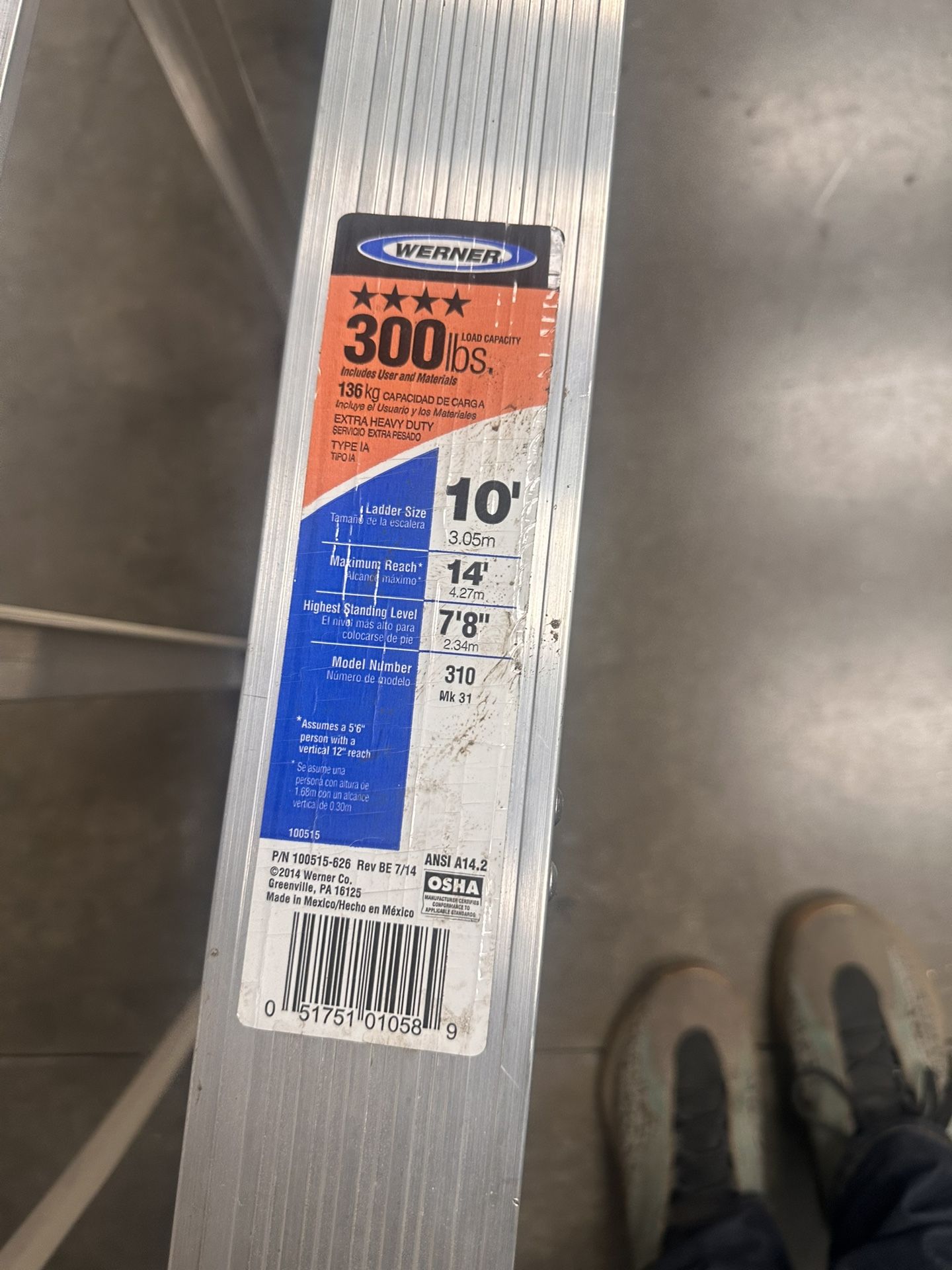 Werner 10ft Fiberglass Step Ladder