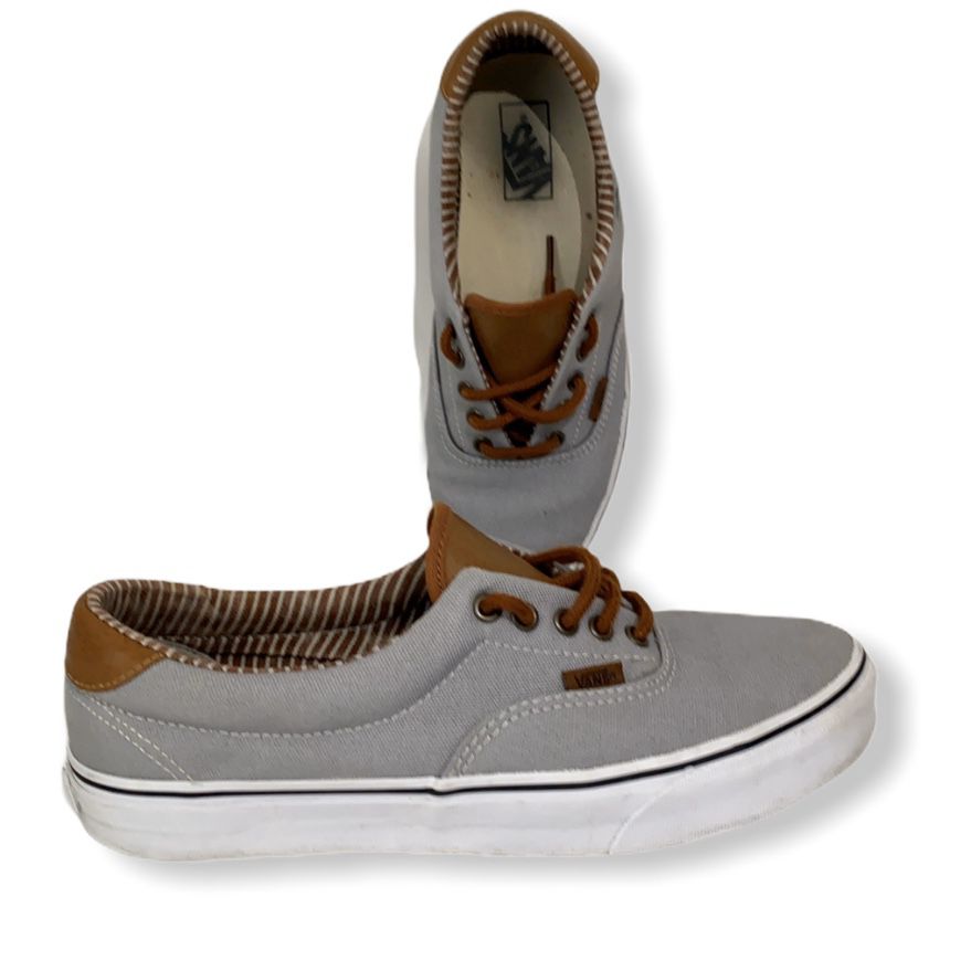 Vans Ultracush Men's Skate Sneaker Gray Brown Lace-Up Low-Top Shoe 721356 Size 10.5