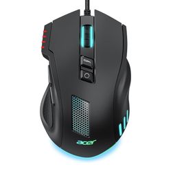 acer Wired Gaming Mouse, 12,800 DPI RGB Ergonomic Computer Mouse Black 