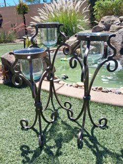 Wrought Iron Candle Holders