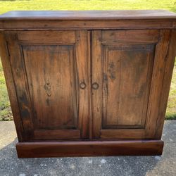Antique cabinet with key