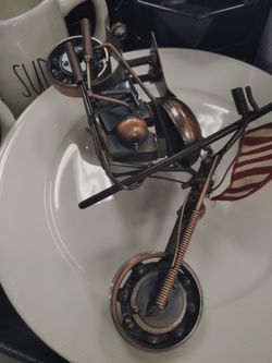 Handmade Metal Motorcycle Sculpture $75 cash