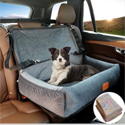 New Large Gray Dog Car Seat & Cover - Boxers, Labs, Pits, Shepards 