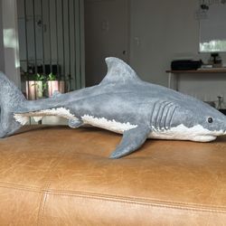 Handmade White Shark Sculpture