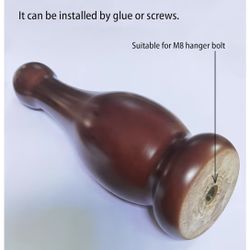 Wood Bedpost Finials Decorative Newel Post Cap Bed Post Finial for Bed Rod Topper Wooden Finial Cap, Classic Dark Brown Cap for Bedpost (Walnut 8.5 in