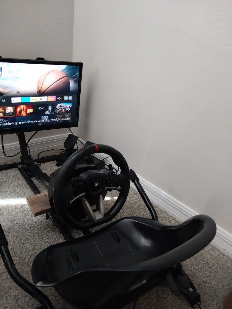 Racing Simulator, Xbox Wheel, TV And Hover 1