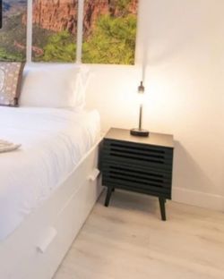 Moving sale! 2 Side bed black.