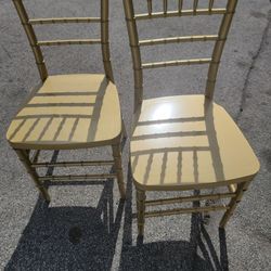 Used Gold Resin Charvi Chairs S,a,l,e