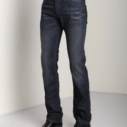 Diesel Safado Men’s Regular Slim Straight Dark Blue Button Fly Jeans, W36 L30