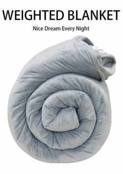 Hiseeme Weighted Blanket for Kids (5lbs, 36''x48'') Plush Minky Material with Glass Beads, Travel Size Blanket for Child - Grey