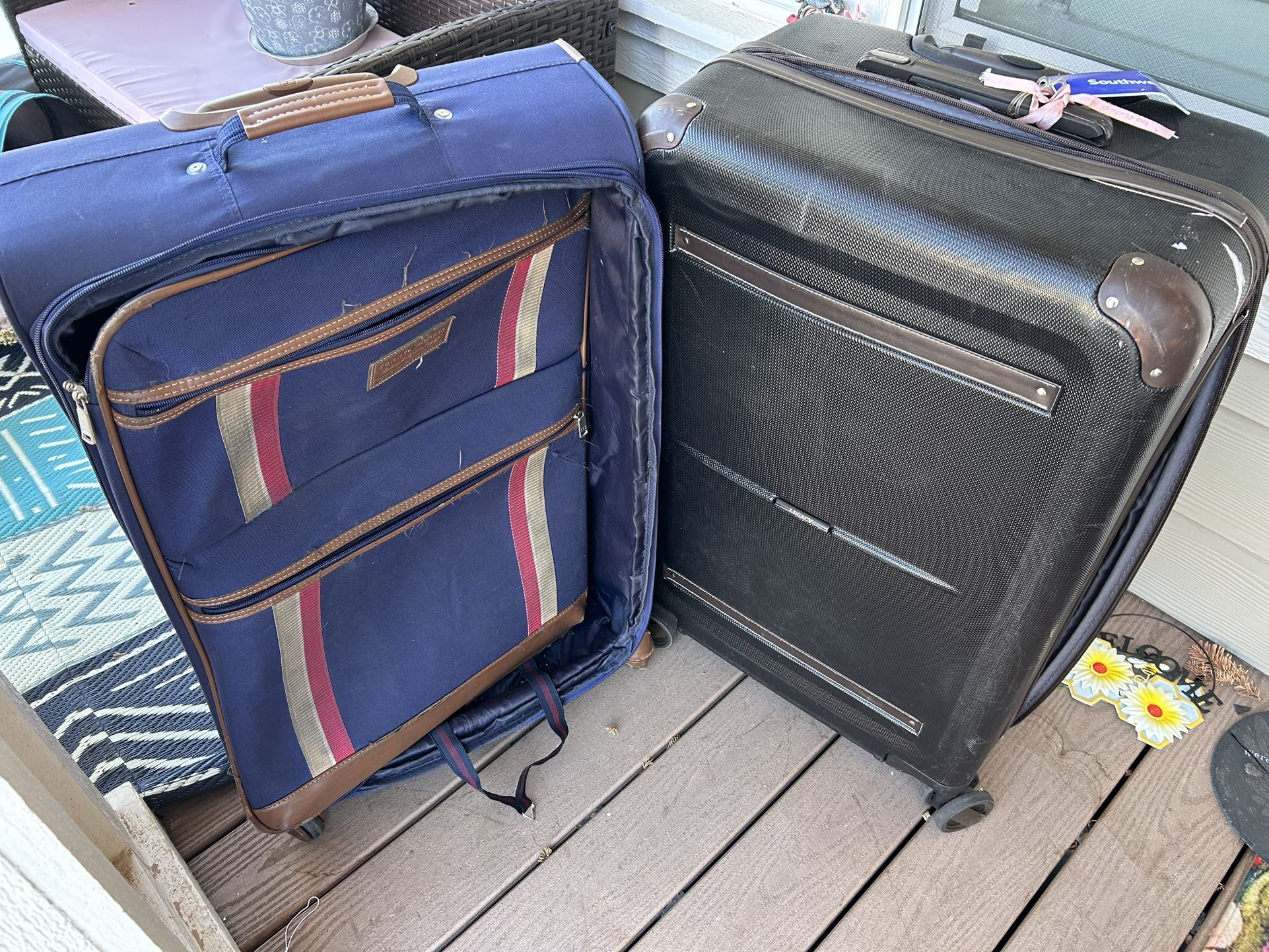 2 Large Suitcases FREE