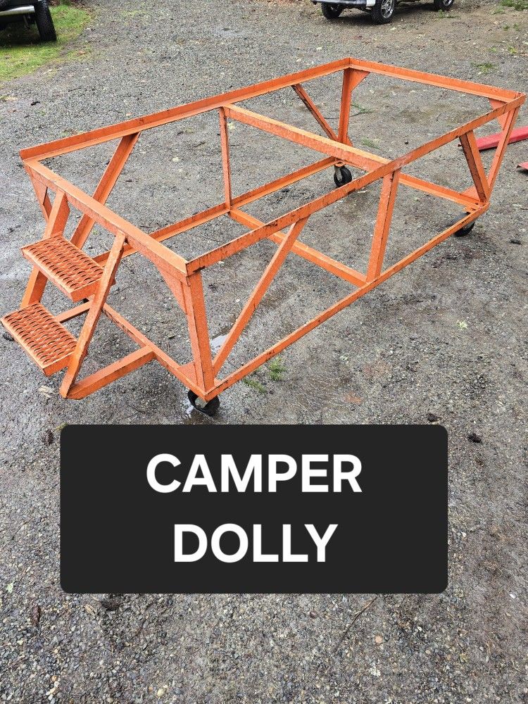 8ft truck Camper dolly heavy duty on wheels with stairs