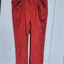 Red Corduroy Levi’s (straight leg pants)