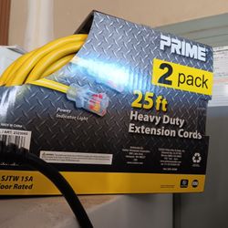 2 Pack 25ft Extension Cord