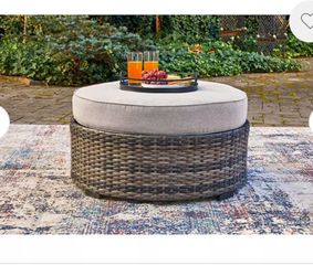 Harbor Court Wicker Cushioned Ottoman