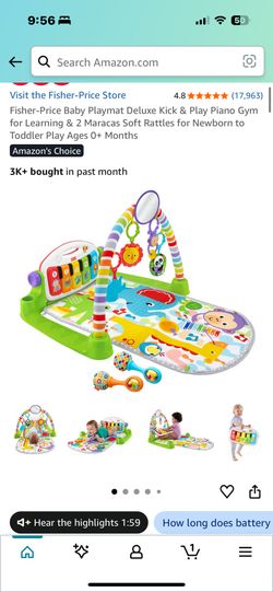 Fisher 3 In One Baby Gym Piano Mat