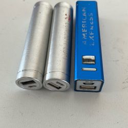 Tillage 2600mah. USB  Power Bank Silver Portable Change For Phones Devices. input 5v  1A. Output  5 V  1 A  3 For $10