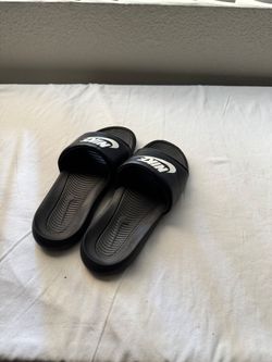 Nike Slide Sandals Black White Logo